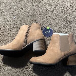 Ortholite Women's Tan Ankle Booties